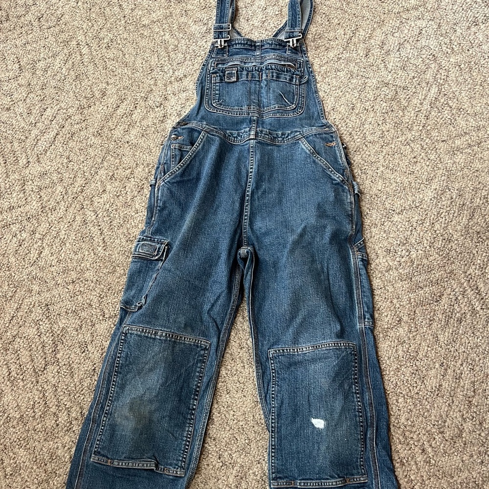 Duluth Trading Co. Denim Cargo Overalls